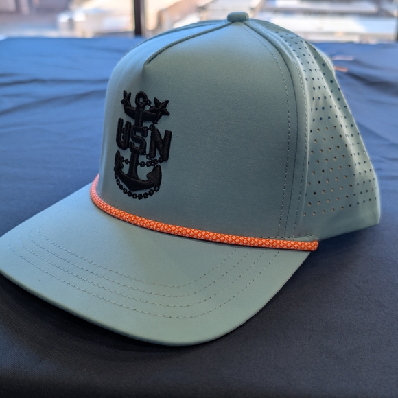 Other - USN CPO Teal with Orange Rope Golf Hat. Available in CPO, SCPO, MCPO.